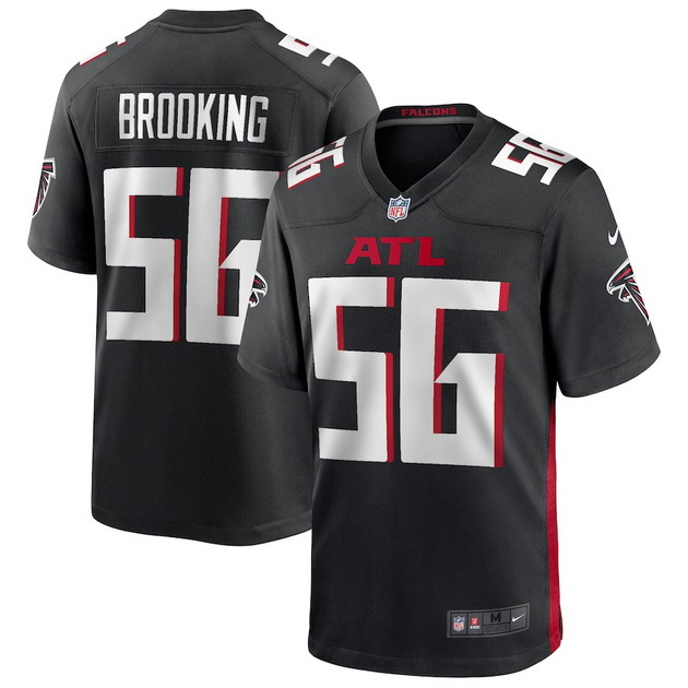 mens nike keith brooking black atlanta falcons game retired player jersey